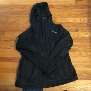 Black Columbia rain coat size large